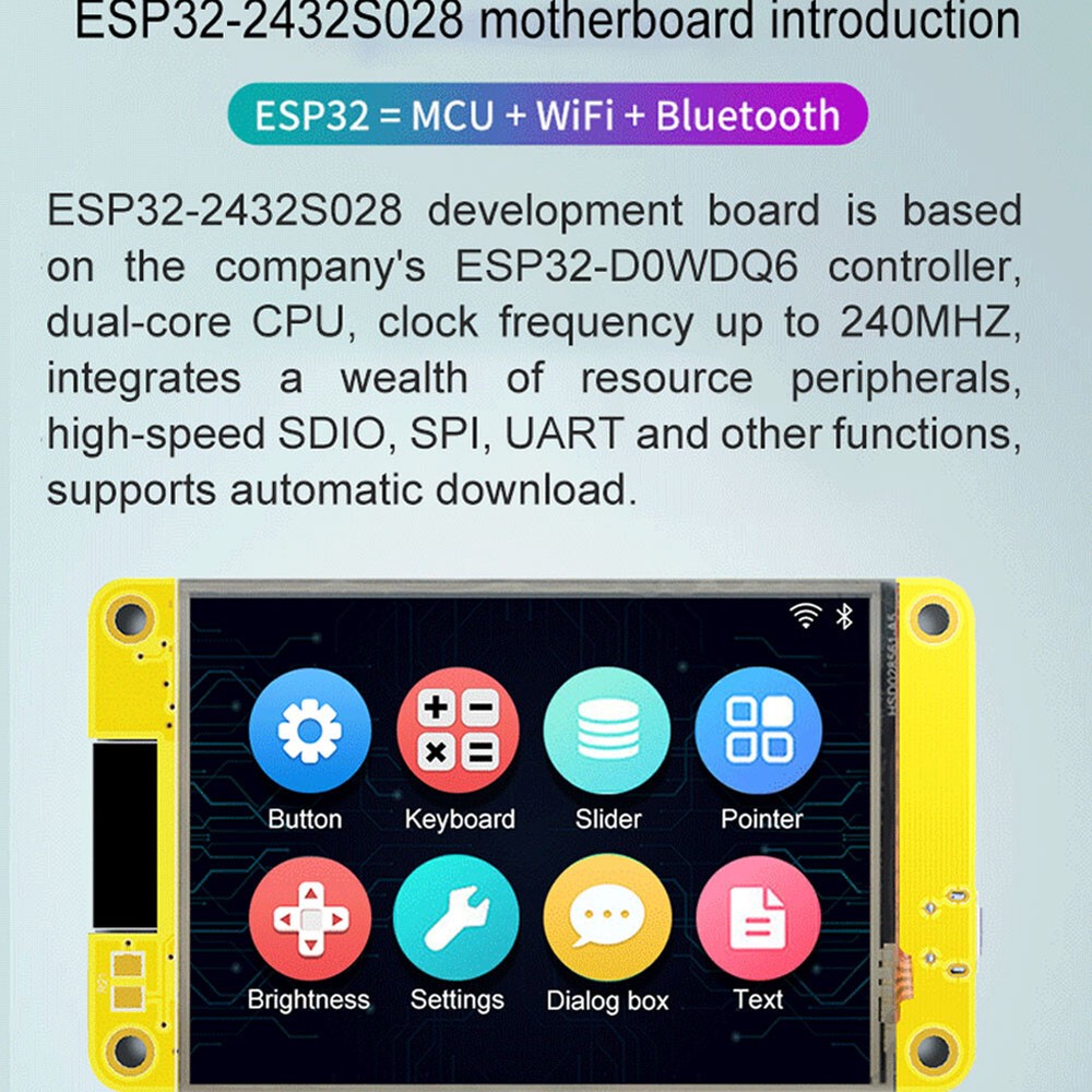 2.8 inch ESP32 Display ESP-32 Resistive Touch Screen ILI9341TFT LCD Module