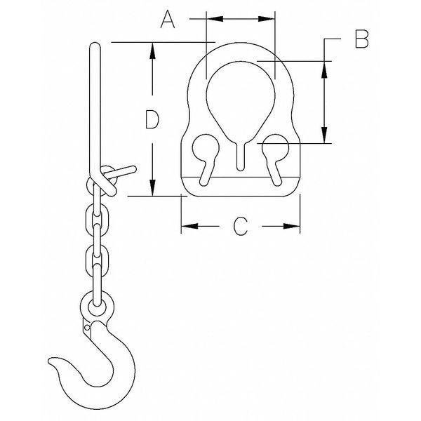 Lift-All 30003G10 Chain Sling, G100, Alloy Stl, 6 Ft L