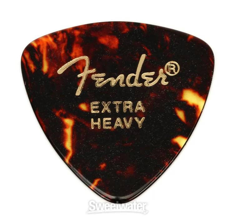 Fender 346 Shape Classic Celluloid Picks - Extra Heavy Tortoise Shell 72-pack