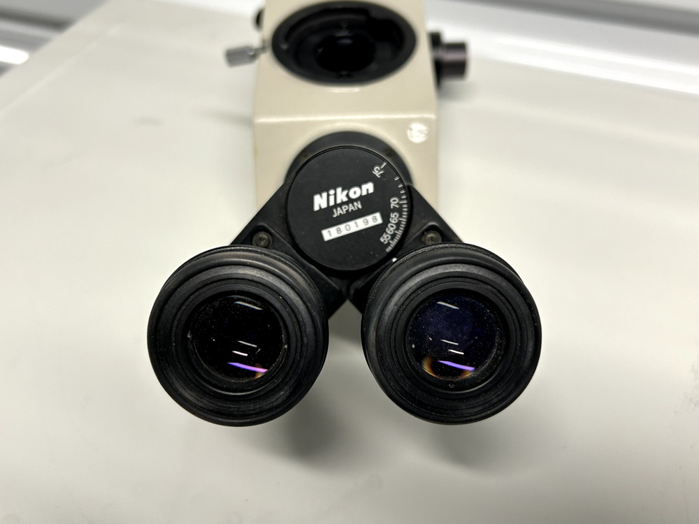 Nikon Microscope Binocular Head with Trinocular Port, Binos - Broken