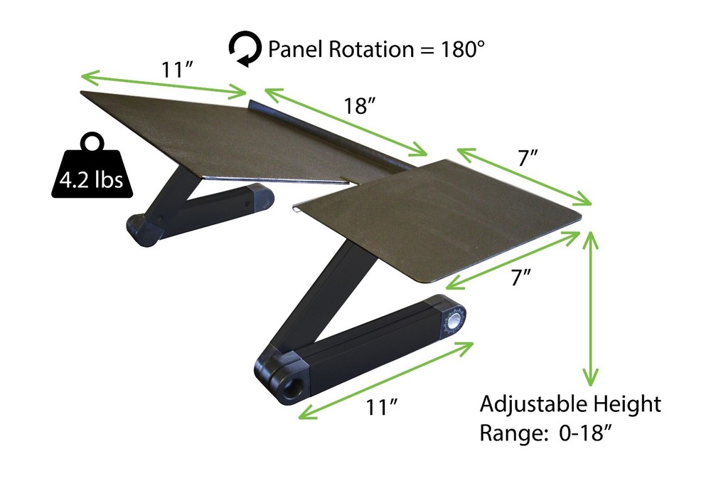 Standing Computer Keyboard Stand Adjustable Height Tilt Ergonomic Riser Raise