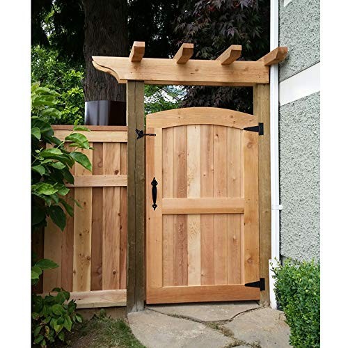 Gate Hardware Kit Heavy Duty,with Self Locking Gate Latch,6 inch T Strap Gate
