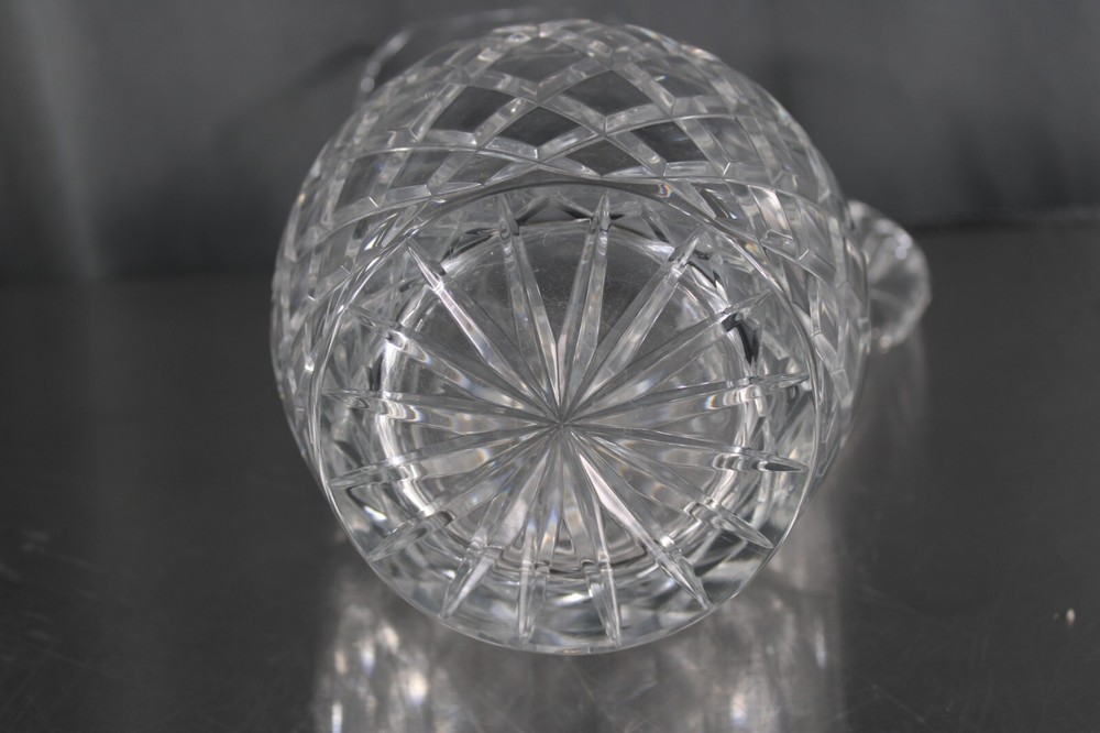Unmarked Cut Crystal Tall Pitcher 10 1/4"