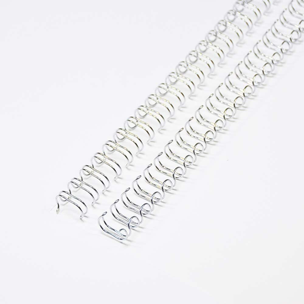 Wire-O Binding Wires Spines, Double Loop, Twin Loop Pitch 3:1 (1/4" White)