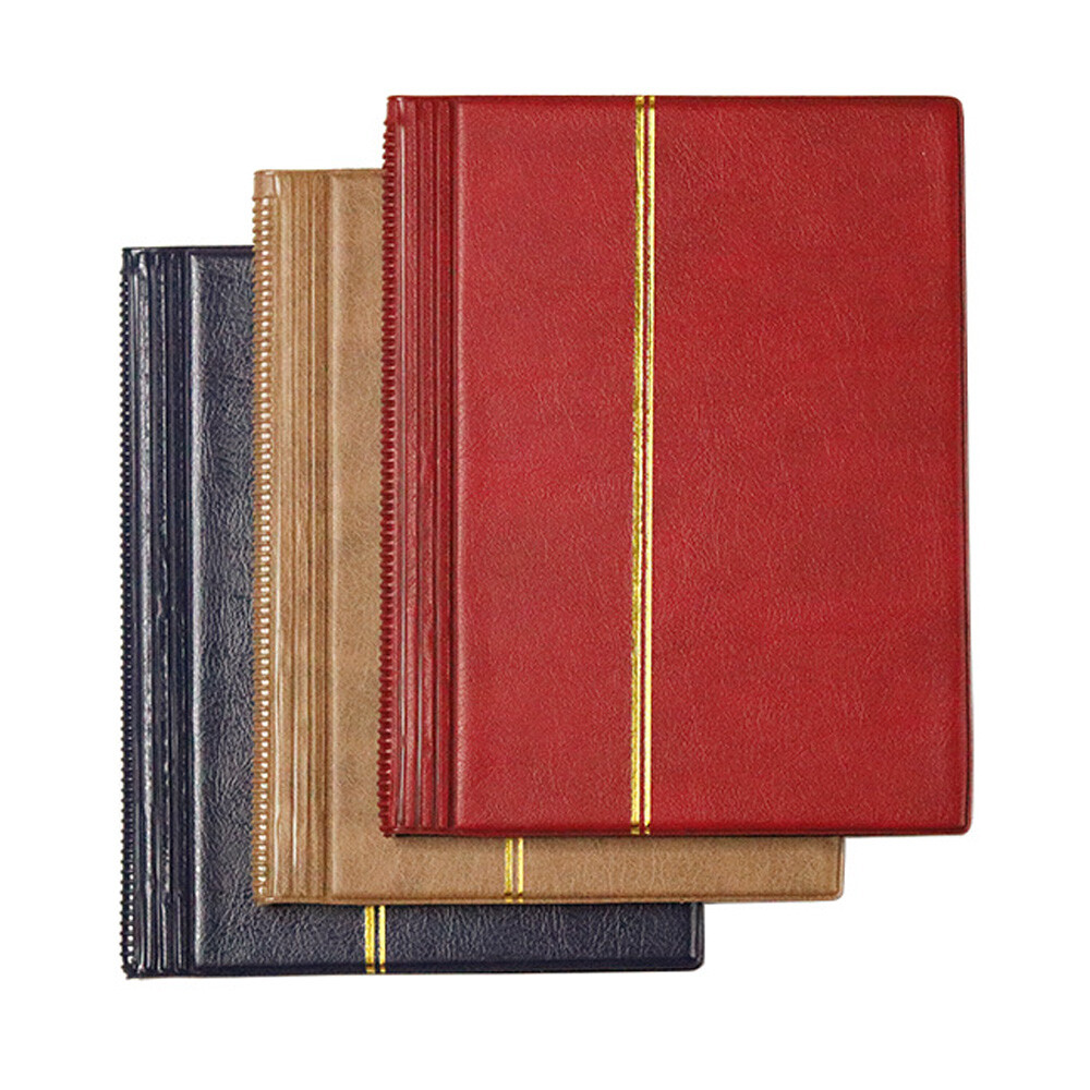 20 Sheets Stamp Collection Album Stamps Storage Book Holder Red Brown