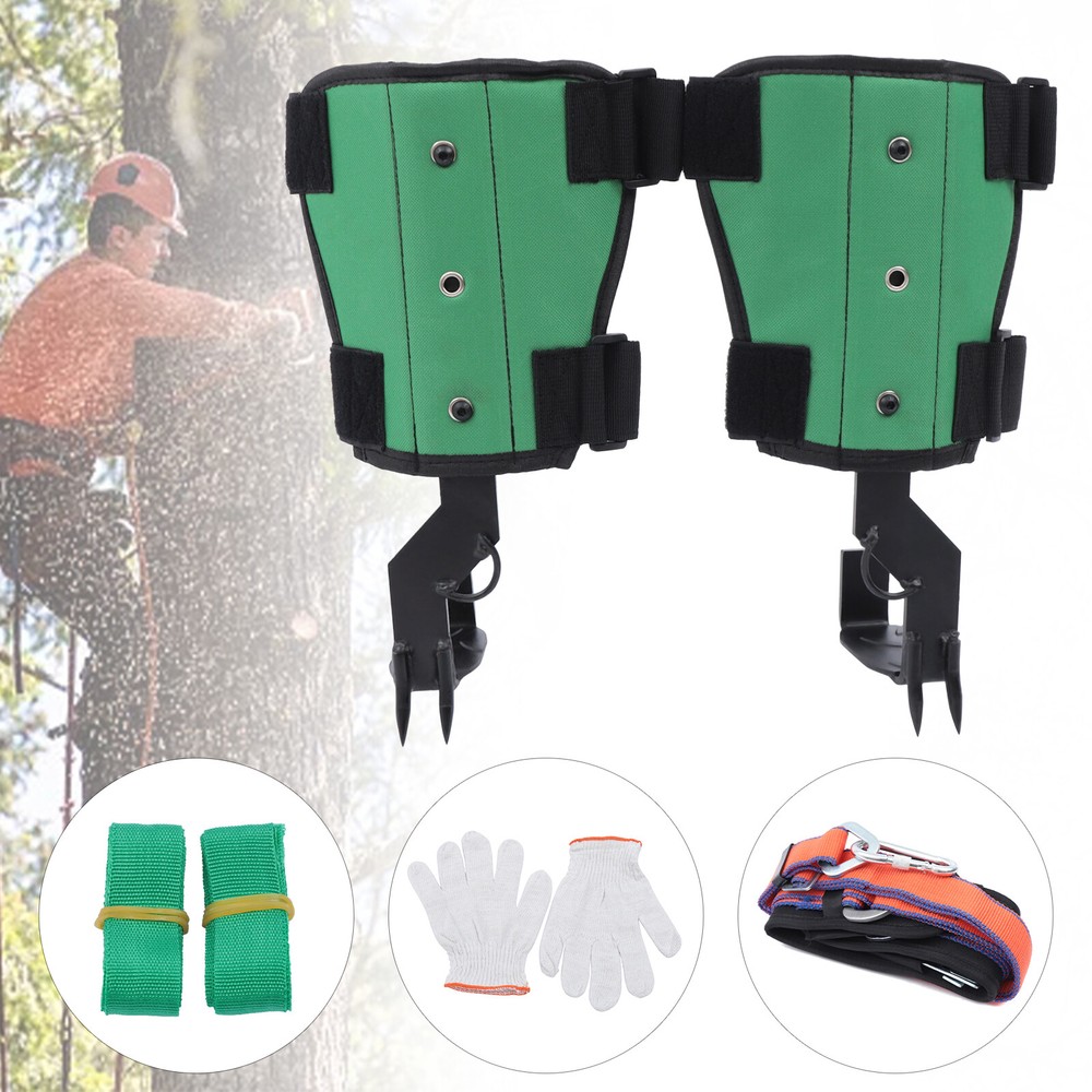Tree/Pole Climbing Spike Set Pole Climbing Spurs W/ Security Belt & Foot Strap