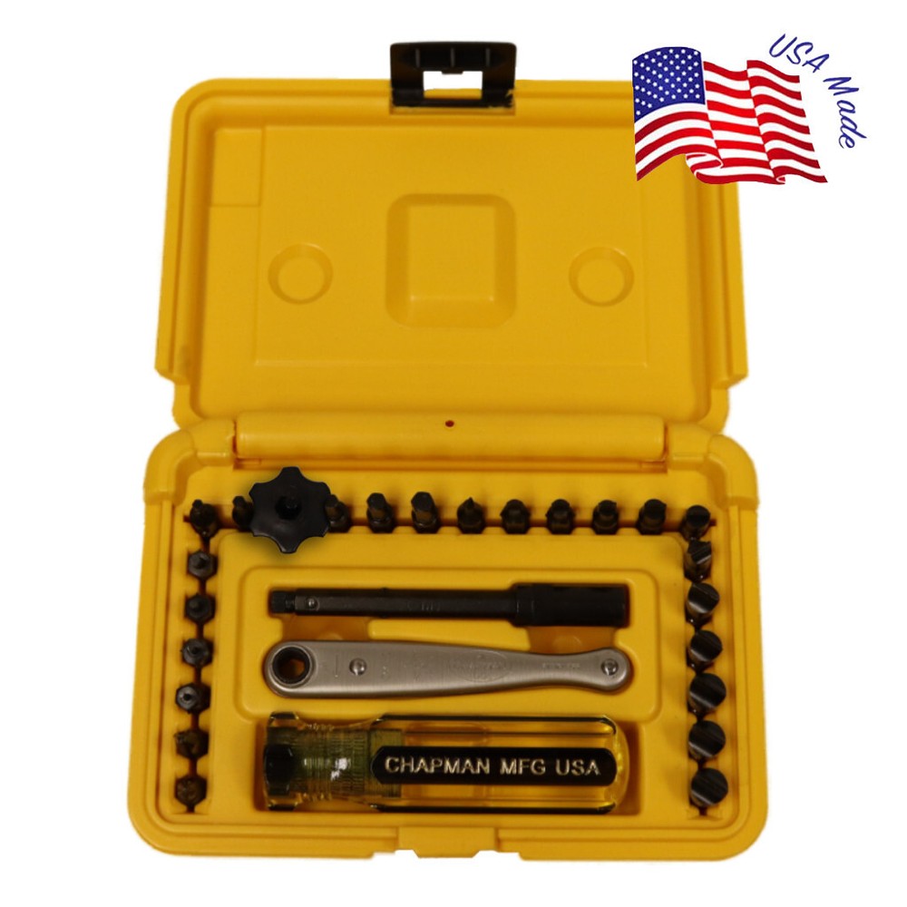 Chapman #8900 Screwdriver Set Std.+ Slotted Flathead bit kit USA MADE MFG DIRECT