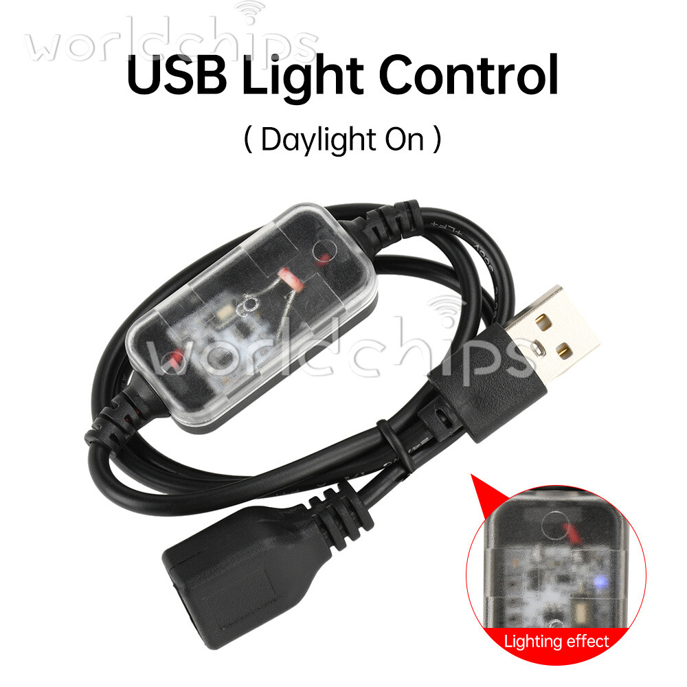 Light Sensor Switch Light Control Sensor Switch USB Cable Day/Night Auto-On Home