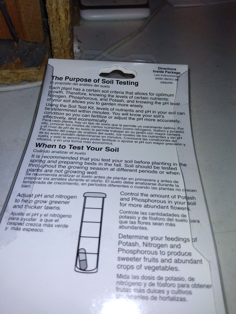 NEW! FERRY MORSE Soil Test Kit For pH Nitrogen Phosphorus & Potash