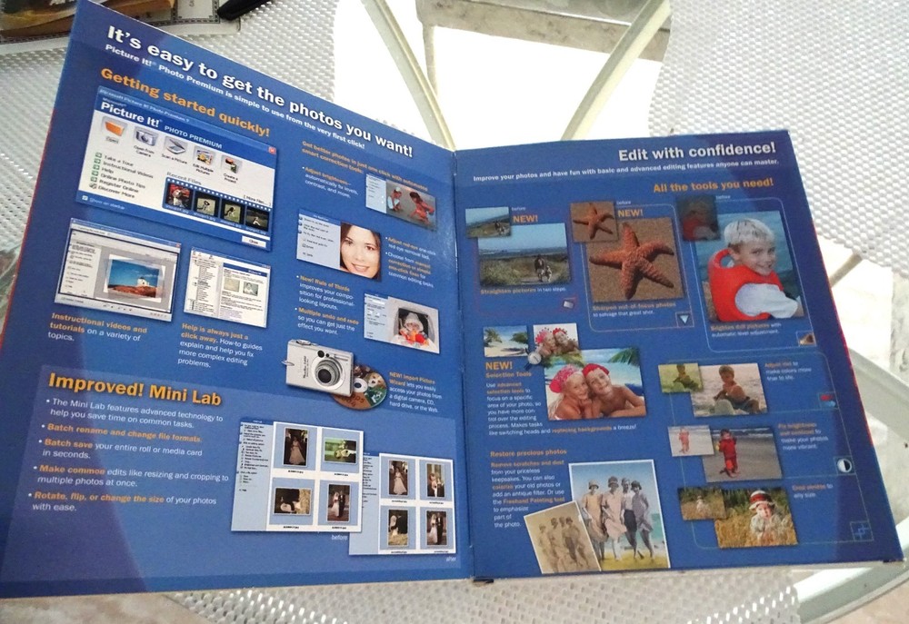 Microsoft Picture It! Photo Premium Version 9.0 For Windows w User's Guide & CD
