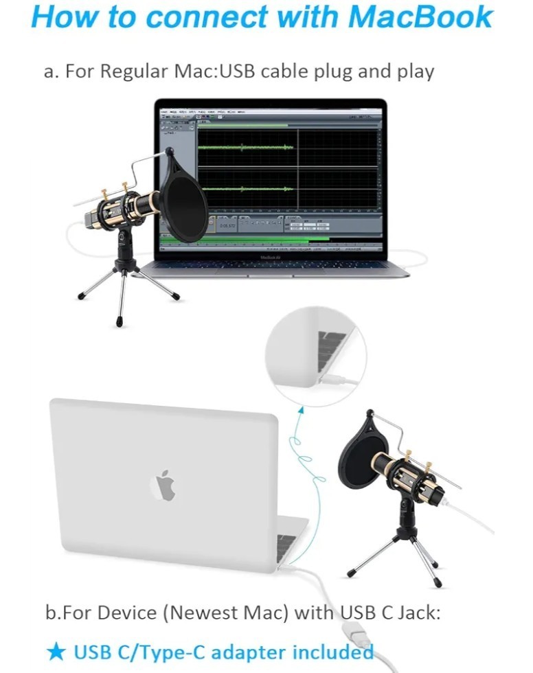 ZealSound Studio Recording Microphone Rose Gold