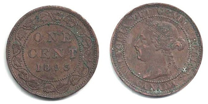🍁 Canada 1893 Large Cent -- A Nice-looking Problem Free Lightly Circulated Coin