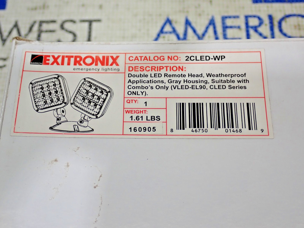 EXITRONIX 2CLED-WP Emergency Lighting Double LED Remote Head