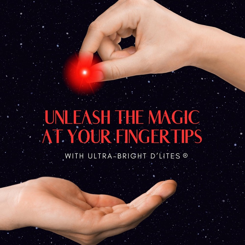 D'lite Magic Thumb Lightup Trick Set / 2 Original Regular, Regular Red