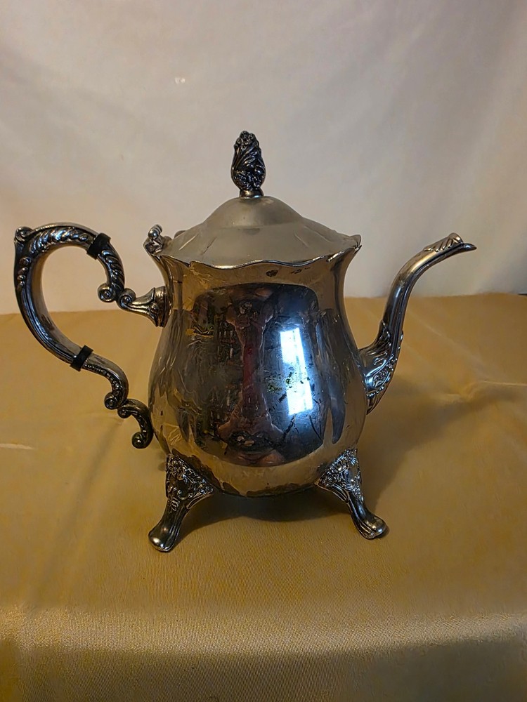 Vintage Ornate Footed Victorian Tea Pot 8"