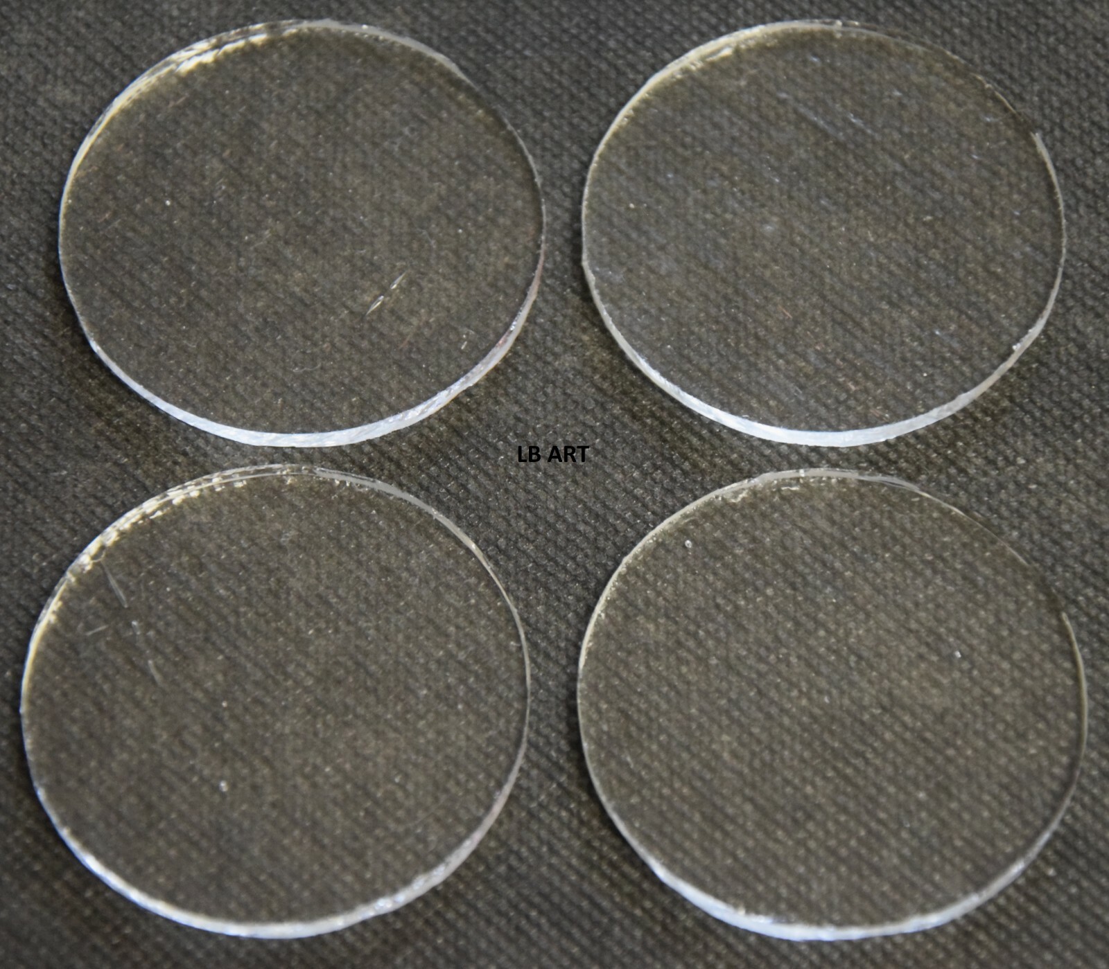 4 - 5" CIRCLES OF CLEAR BULLSEYE 3mm THICK GLASS 90 COE TESTED COMPATIBLE