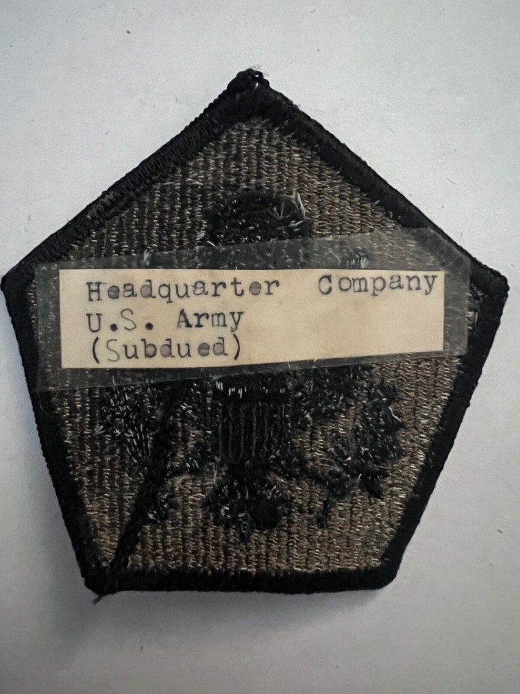 Headquarters Company US Army Subdued Patch