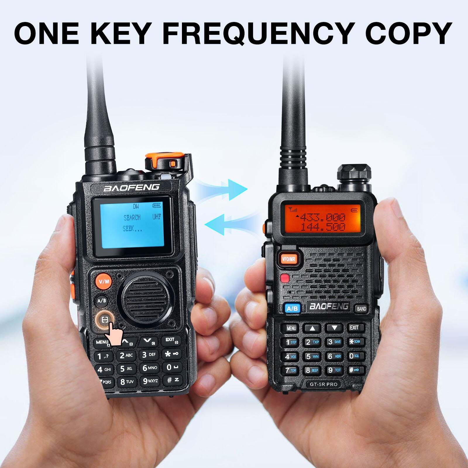 [2 Packs] Baofeng K6 5W Tri-Band Ham Radio UHF/VHF/1.25M/NOAA/FM/Air Receiver