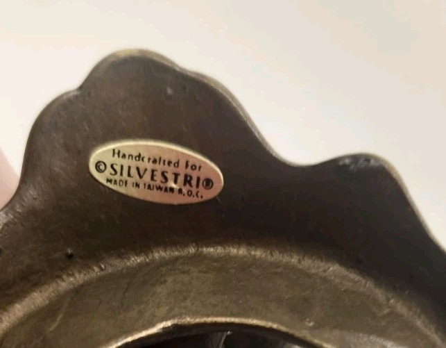 ​Vintage Silvestri Brass Cherub Angel Sphere Stand Trio Musical Instrument VTG