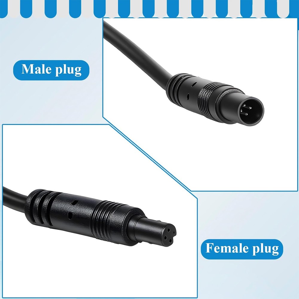 1PC 4Pin Mirror Dashcam Extension Cable 4.9Ft Pure Copper Shield Extender Wire