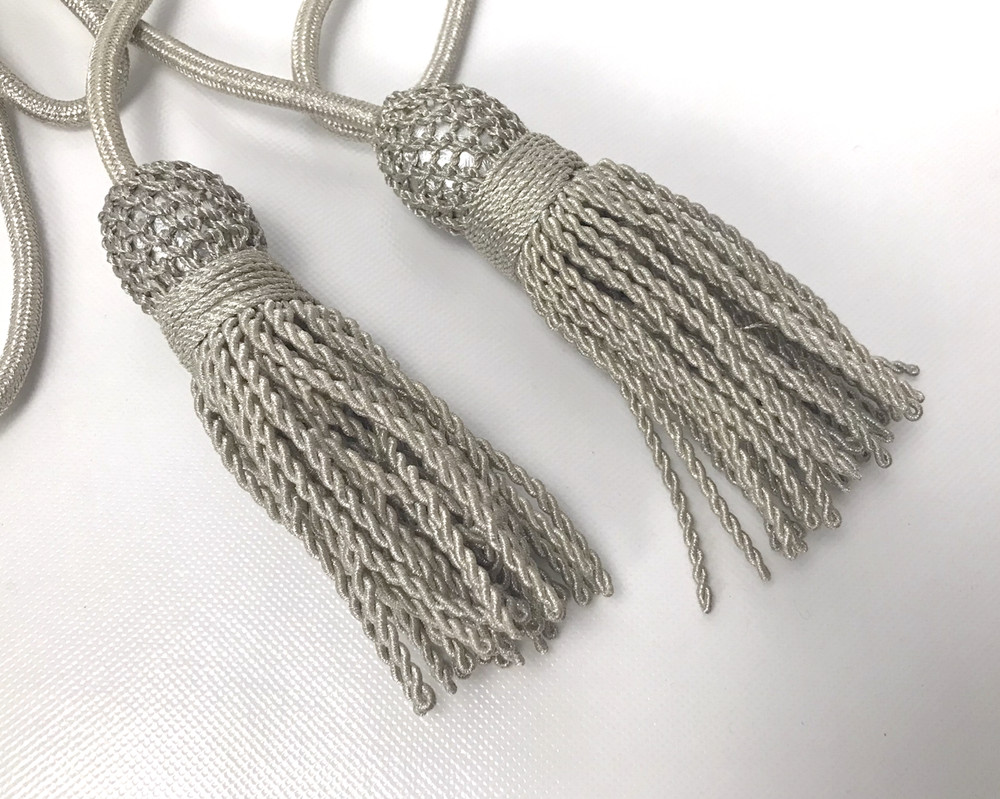 Silver Metallic Bugle, Flag, or Bagpipe Cord