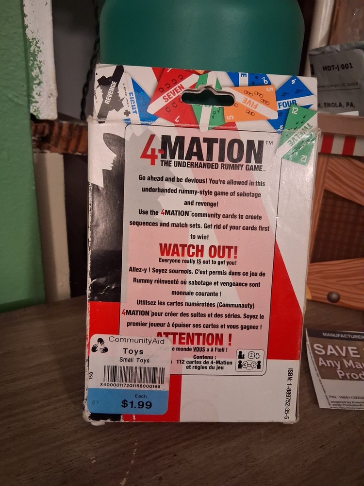 4-Mation The Underhanded Rummy Card Game