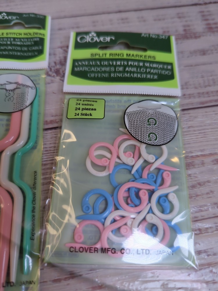 CLOVER Knitting accessories, cable stitch holder, split ring, tapestry needles