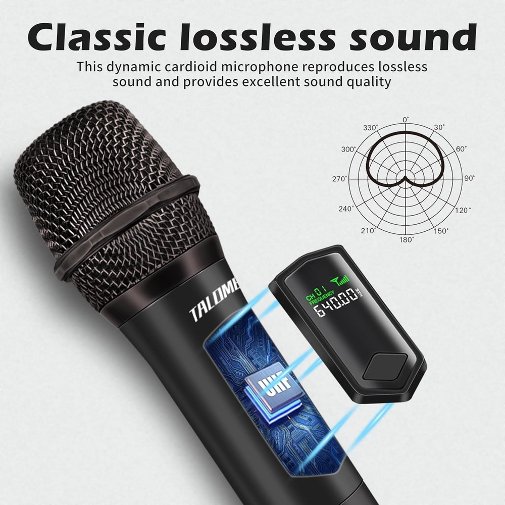 Dual Wireless Karaoke Microphone System