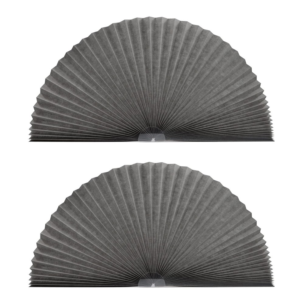 Zipcase 2 Pack Arch Window Shade, Light Filtering Fabric 2 Pack, Grey