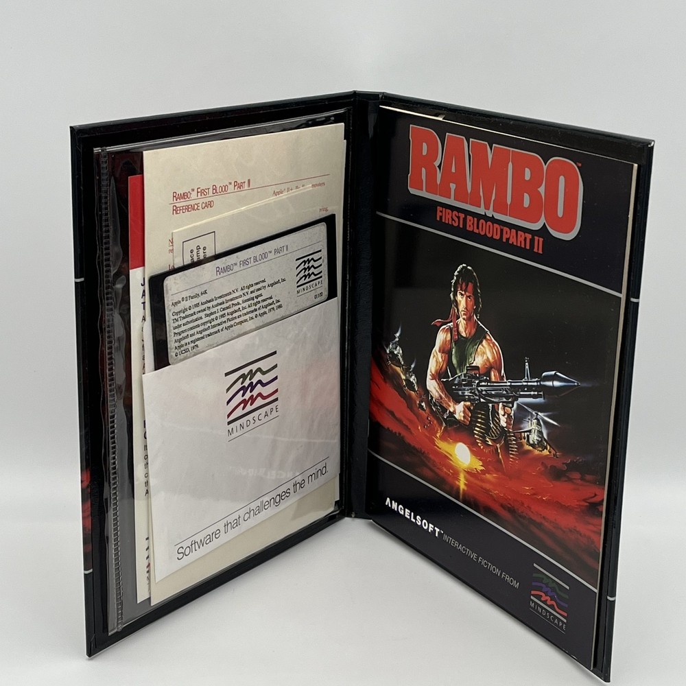 RAMBO FIRST BLOOD PART II MACINTOSH Mindscape Computer PC Game!
