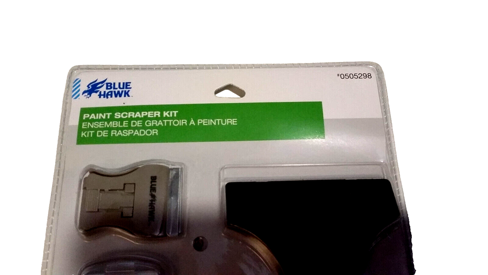 Blue Hawk Paint Scraper Kit Razor Blade Knife Decal Removal Tool Set New