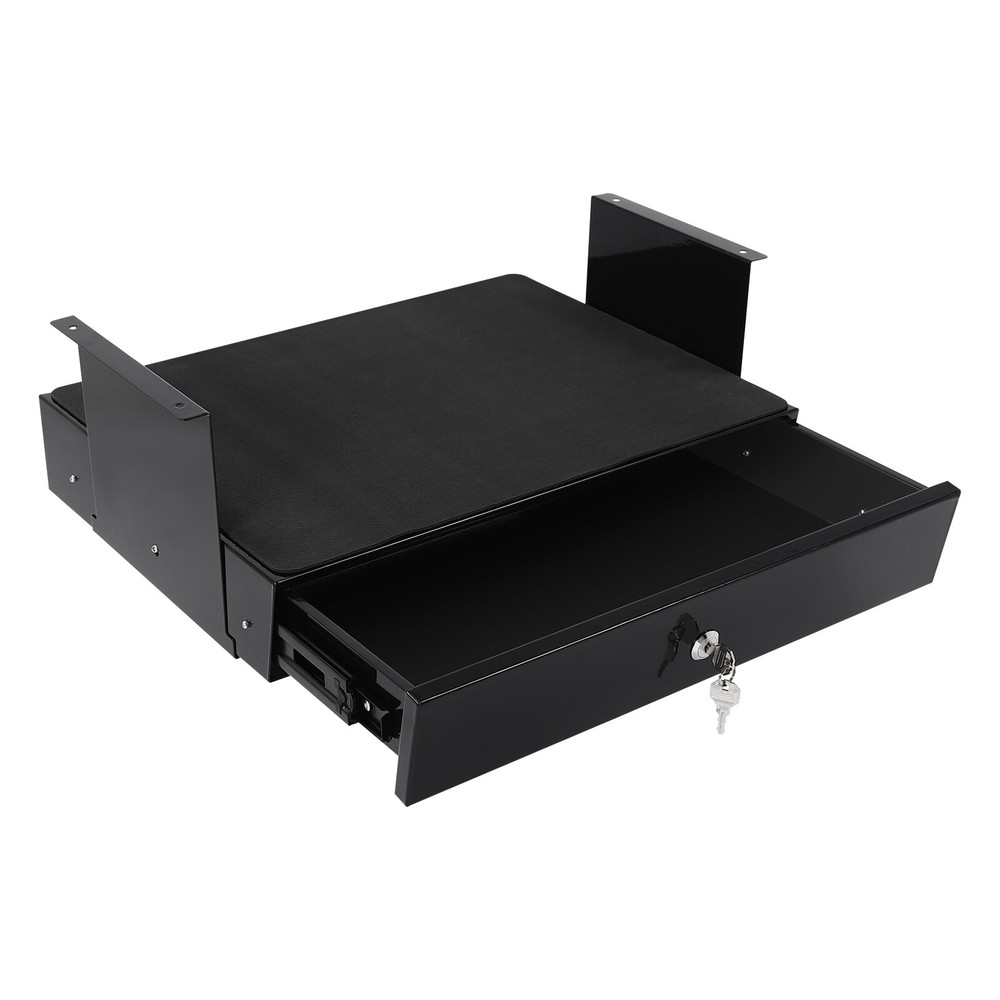 Sliding Pull-Out Under-Desk Drawer Organizer with Computer Pad