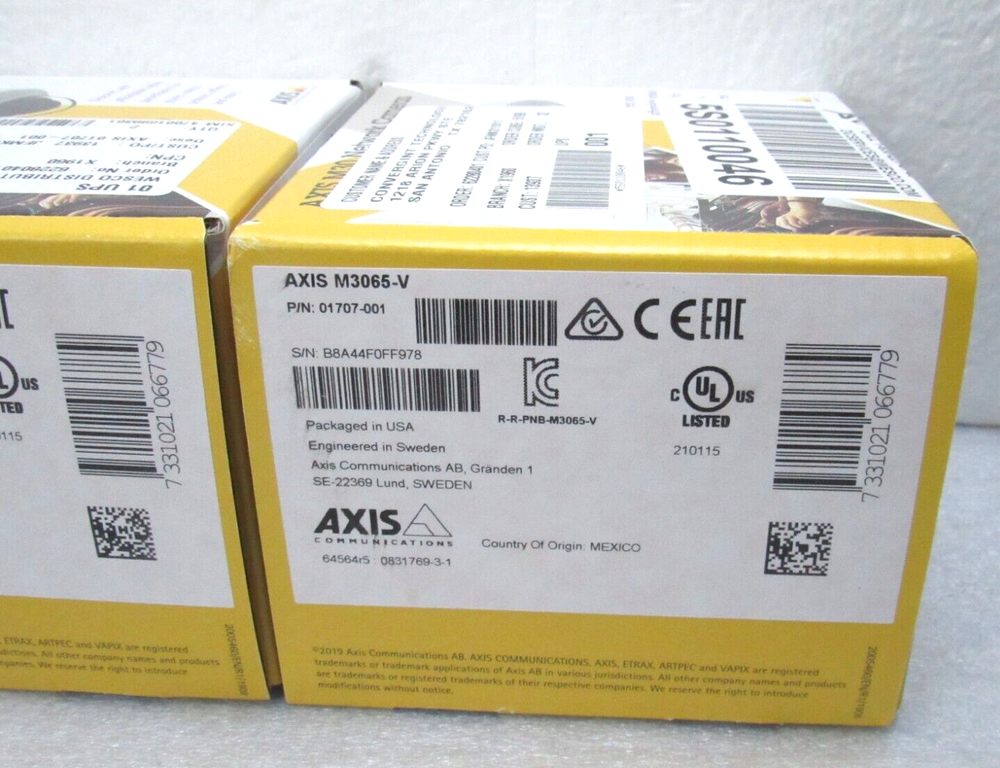 Axis M3065-V Network Camera 01707-001 [CTSA]