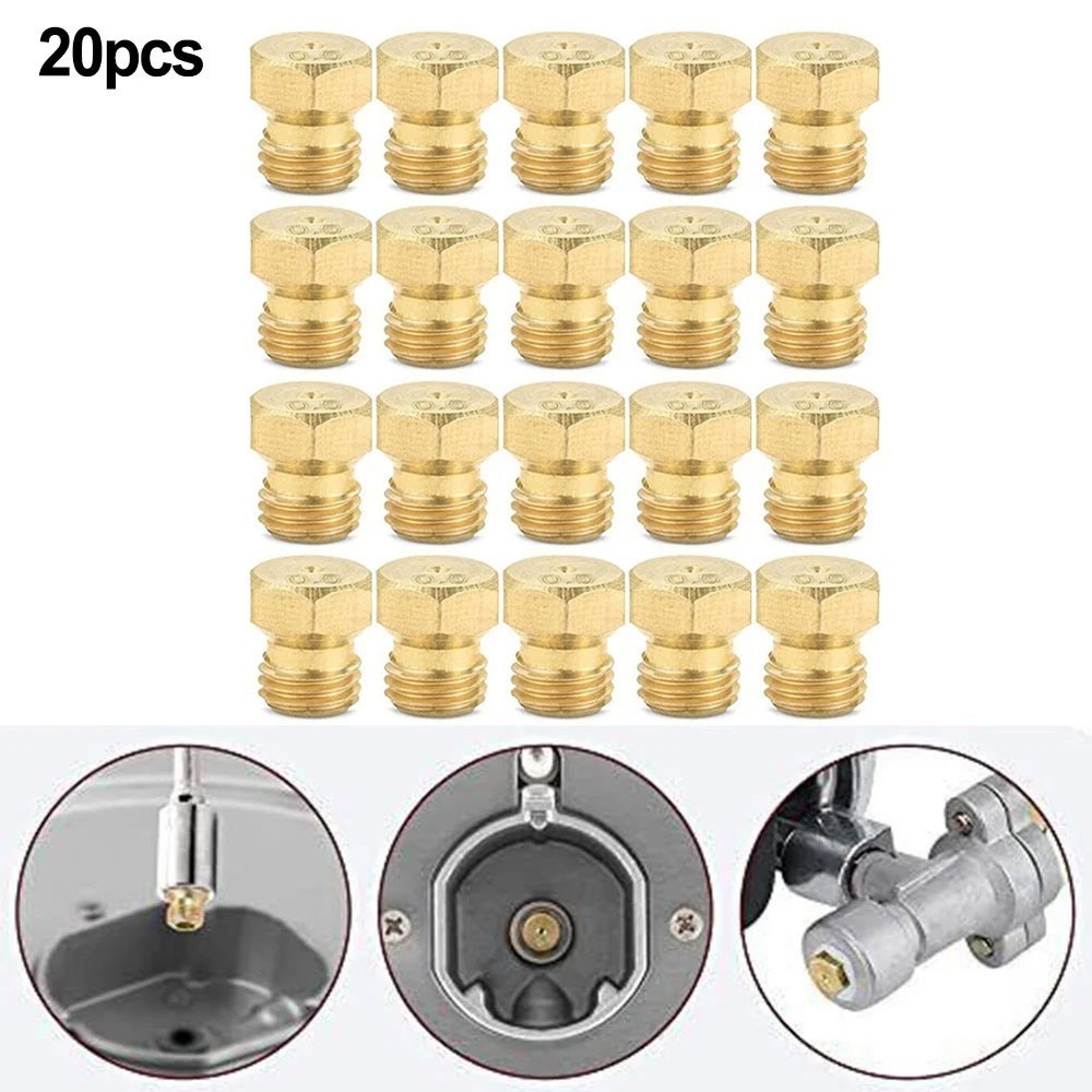 20 Piece Nozzle Set for LPG Burners Suitable for Various Cooking Needs