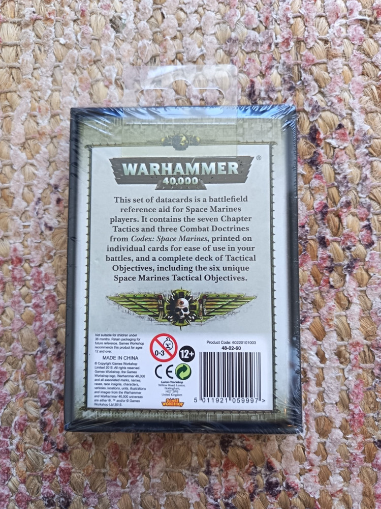 Warhammer 40K Space Marines Datacards Pack Sealed 2015