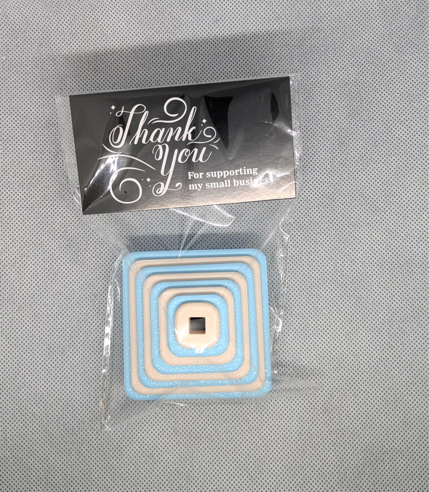 Square Clay Cutter Shape Set ~ Polymer Crafting Tool ~ Stackable Outline ~ Craft