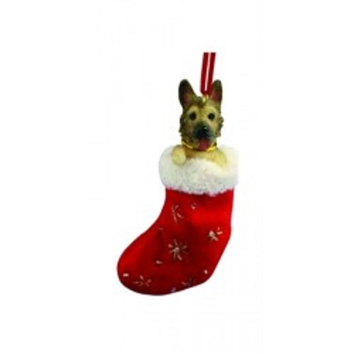 GERMAN SHEPHERD ~ CHRISTMAS STOCKING ORNAMENT #75