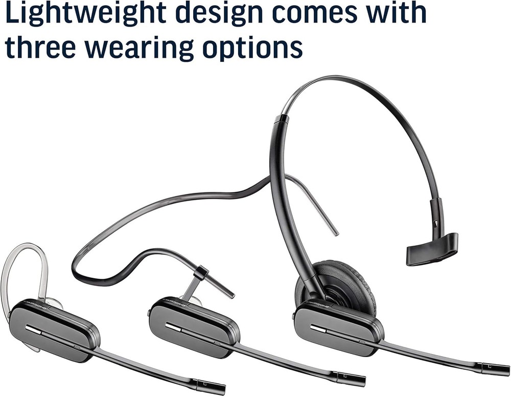 Plantronics CS540 Wireless DECT Single Ear Convertible Headset with Lifter