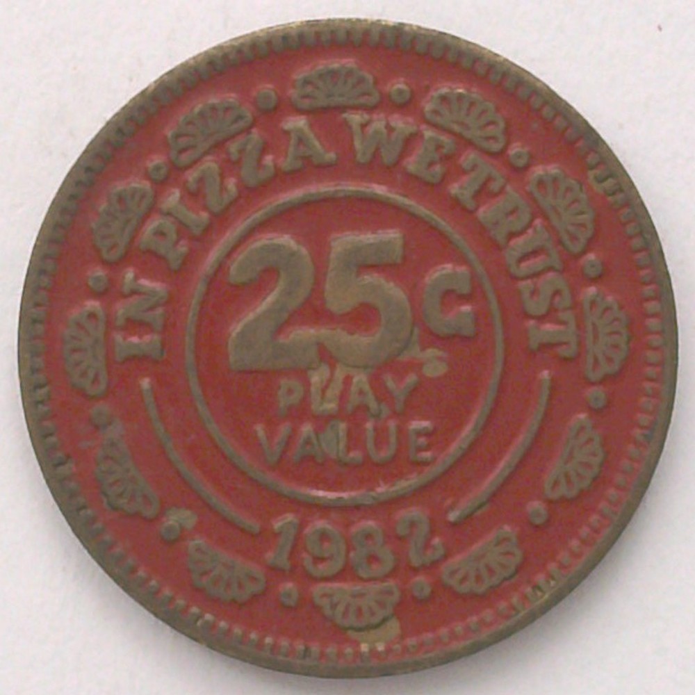 Painted Control: 1982 Chuck E Cheese Token