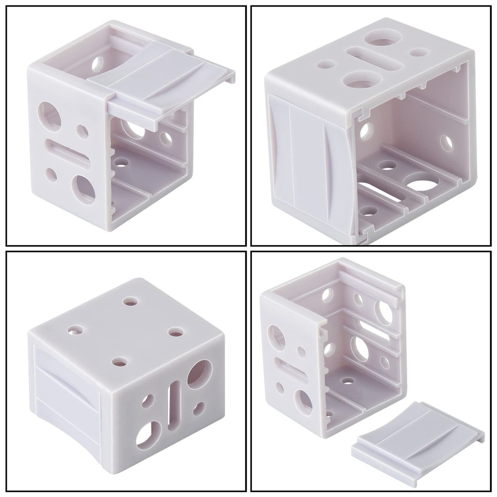 ONLYFU 12 Pack 1 inch Blind Brackets, Vertical Bracket Box Small, White
