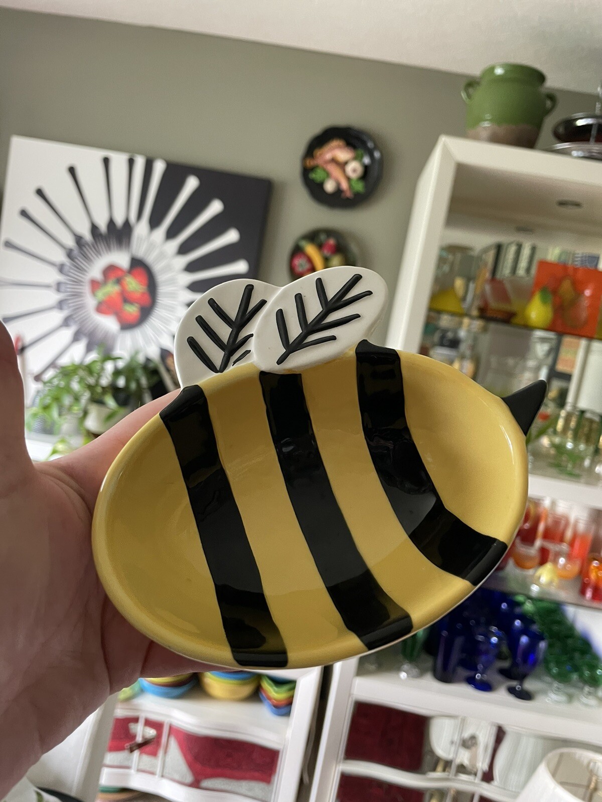 Mix Lot Of 9 Bumblebee 🐝 Home Decor Candle Holder Ornaments Wood Ceramic Beaded