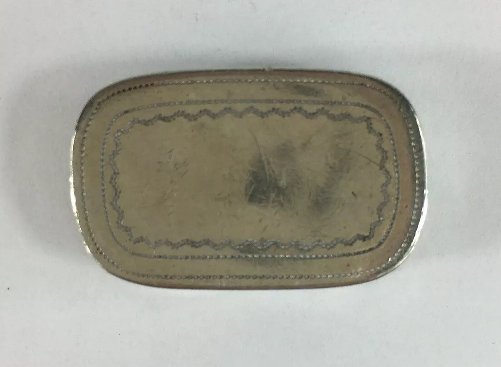 Antique 1809 John Thropp Georgian Solid Silver Patch Box Hinged Lid 8g