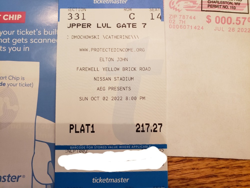 Elton John concert tickets