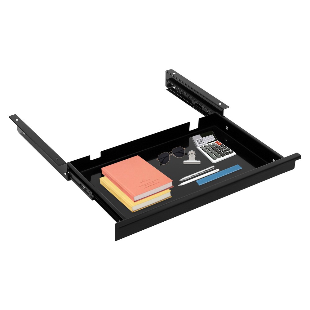 Under Desk Sliding Pull-Out Drawer Organizer for Efficient Workspace Storage