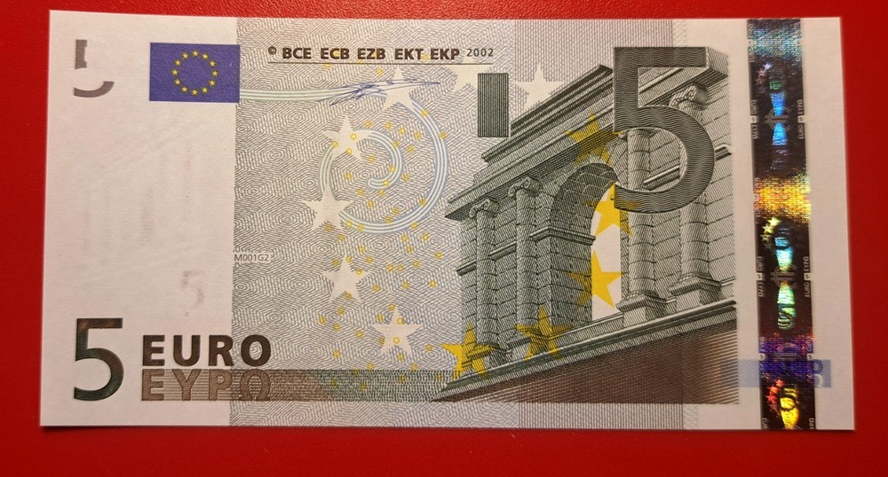 UNC, 5 €, 2002, First Issue, SPAIN
