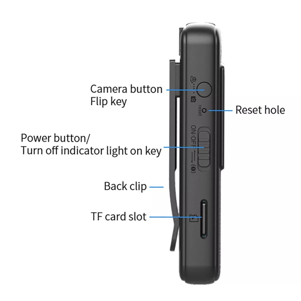 1080P HD Camera W/Motion Detective Function 0.9" LCD Screen 3-4H Duration