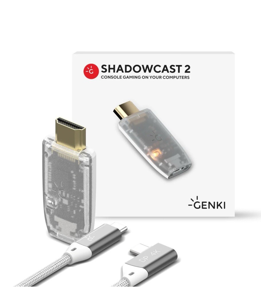 GENKI ShadowCast 2 - 4K USB 3.2 Smallest External Capture & Streaming Card
