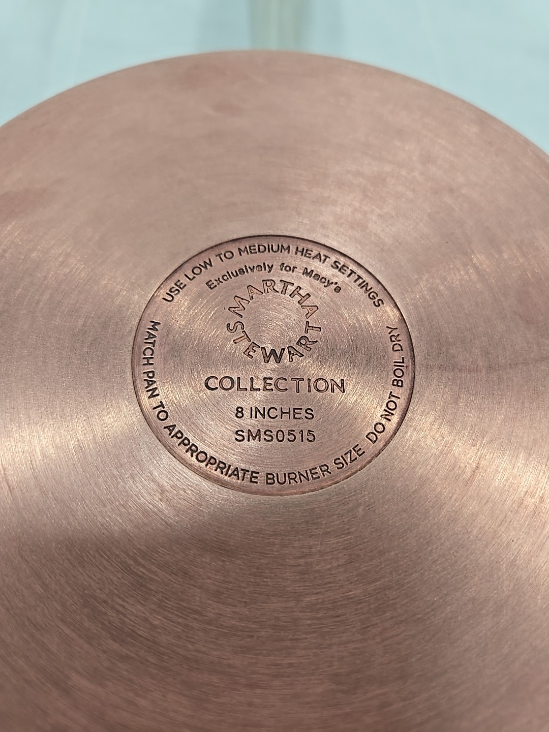 Martha Stewart Collection for Macy's Copper Bottom 8” Fry Pan Skillet (B8)