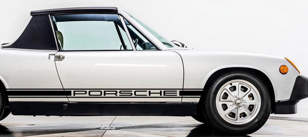 Three Stripe Decal Side Panel Graphic Compatible with Porsche 914