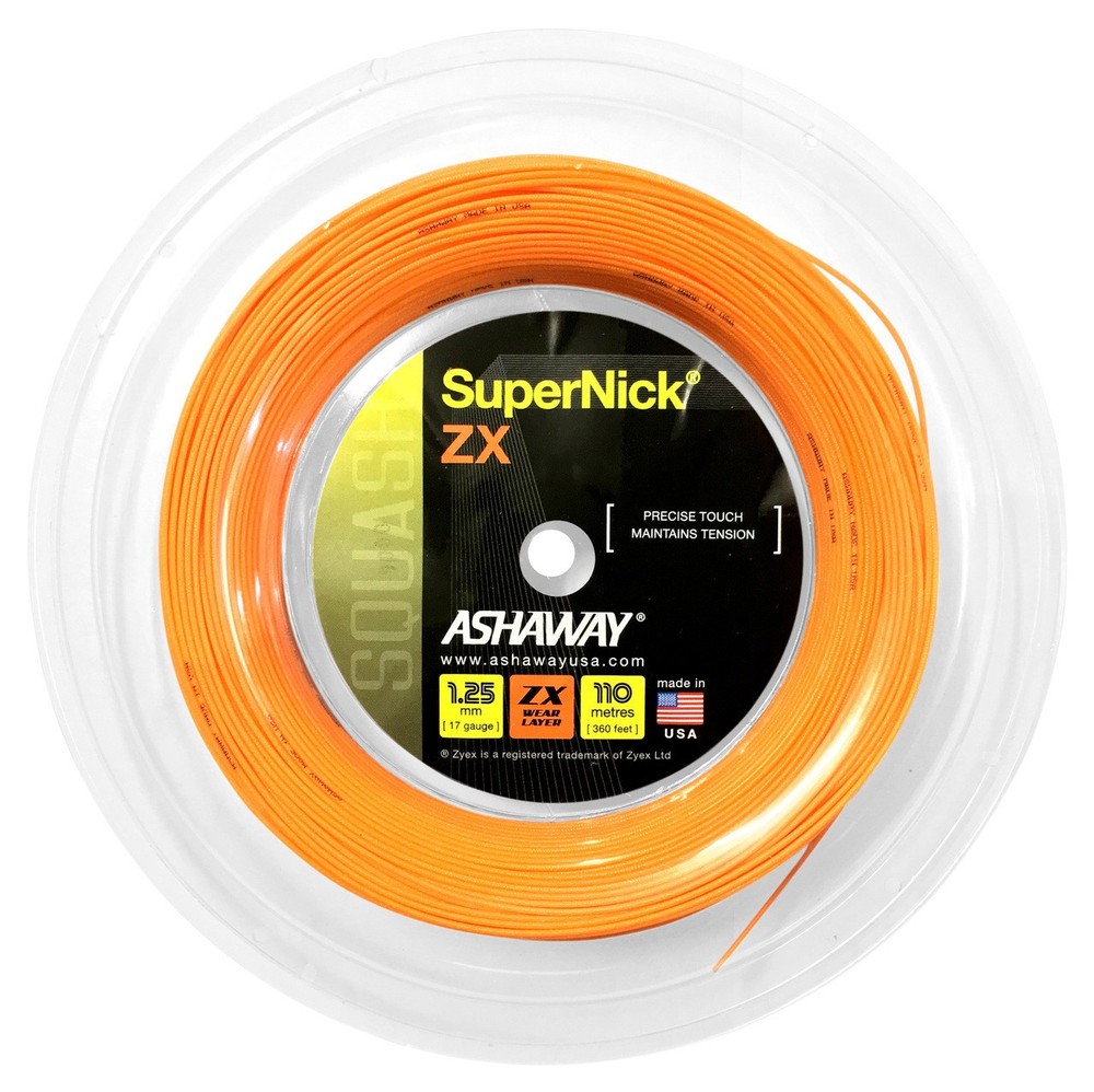 ASHAWAY SUPERNICK ZX SQUASH RACKET STRING - 110m REEL